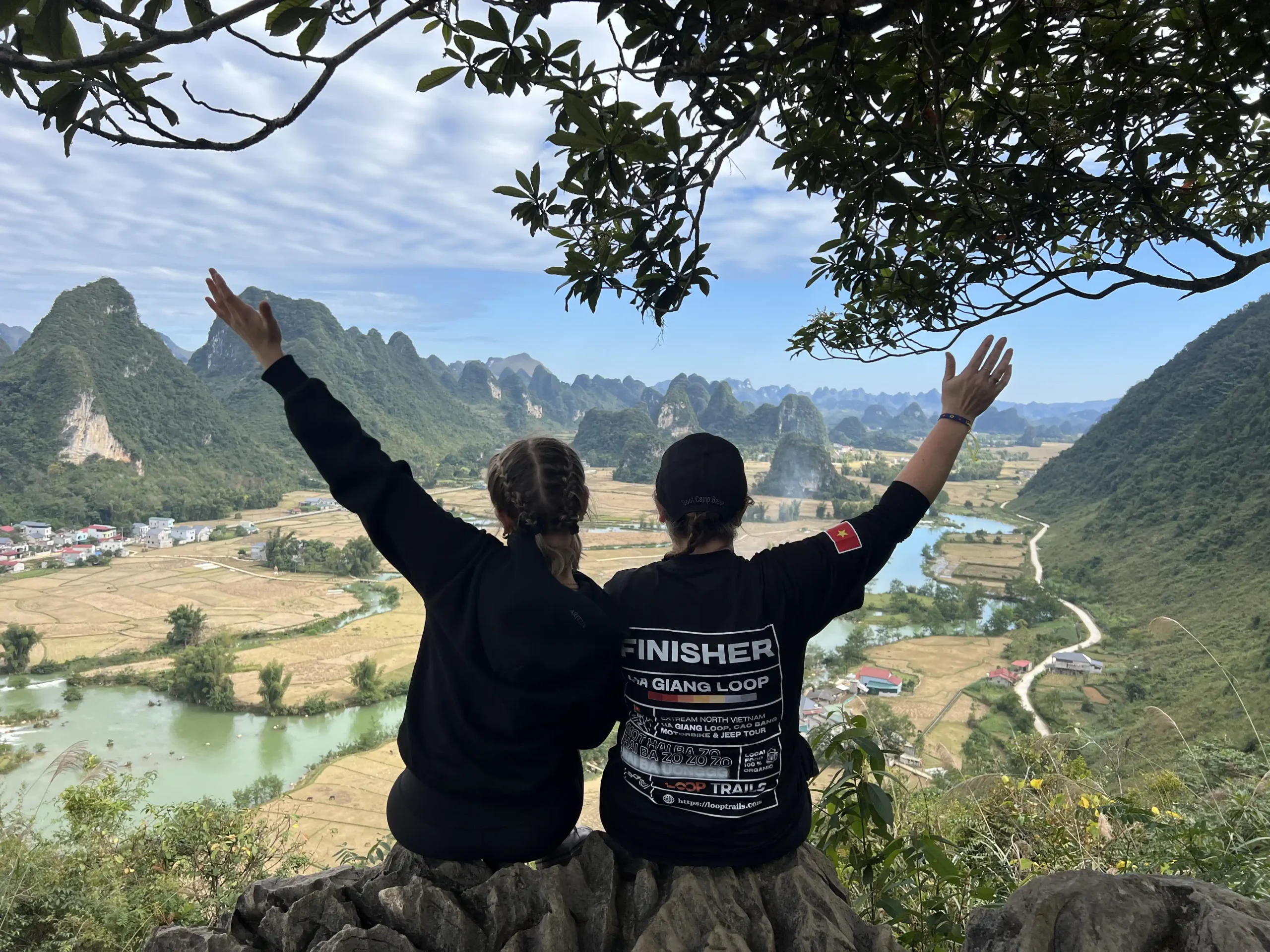 Ha Giang Cao Bang 5 days 4 nights - Ngoc Con Valley view from Pi Pha viewpoint