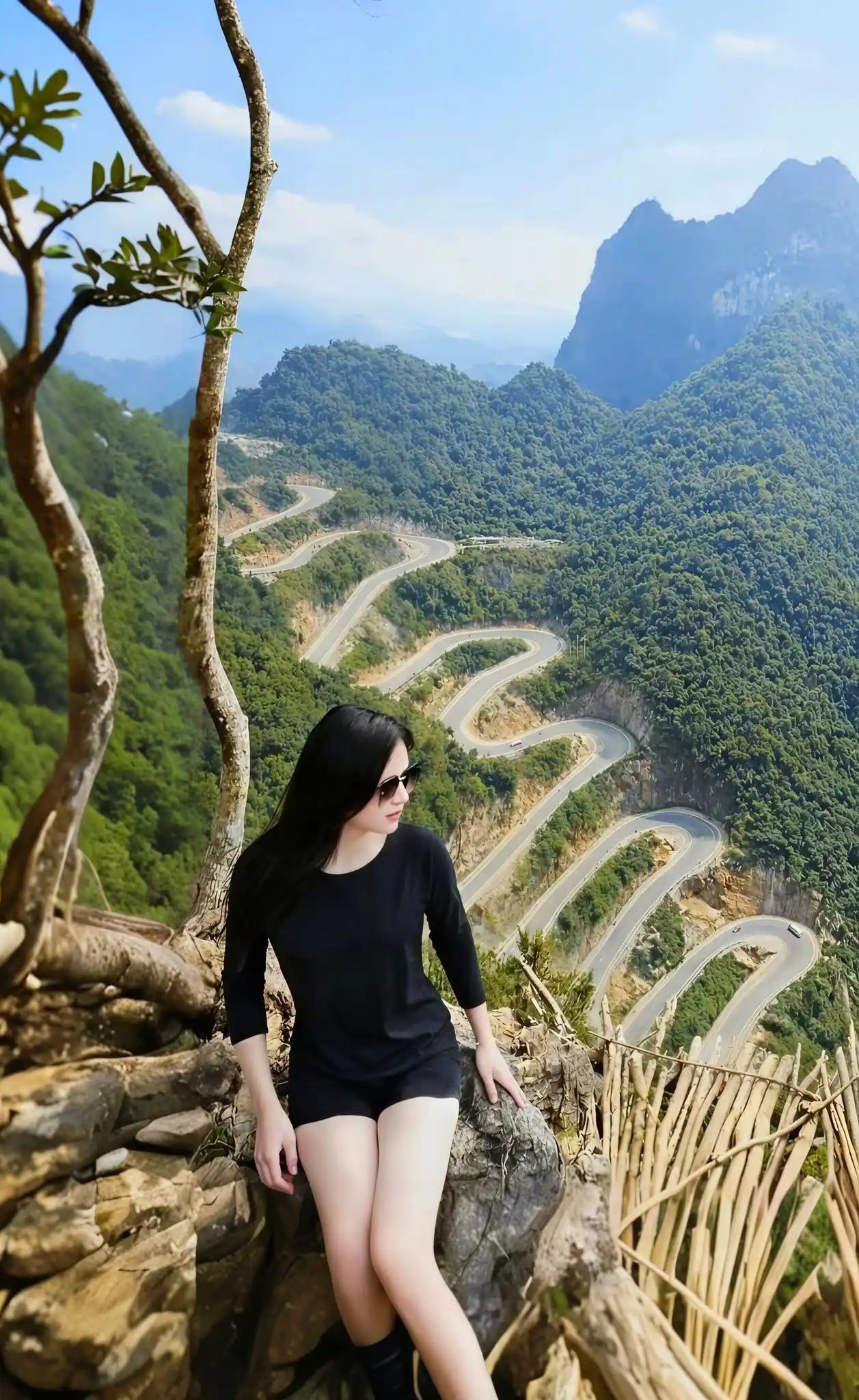 Ha Giang Cao Bang 5 days 4 nights - Khau Coc Cha Pass (15-step pass) viewpoint