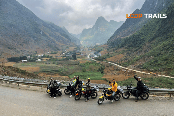 ha giang protection gear on the tour cao bang self drive tour