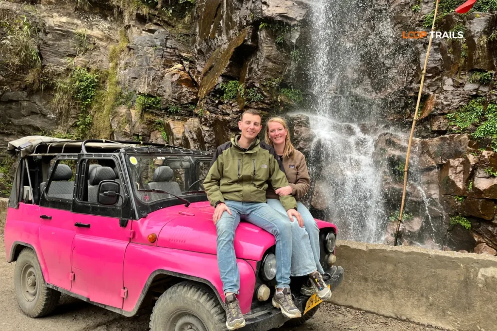 ha giang loop jeep tour in thai an waterfall