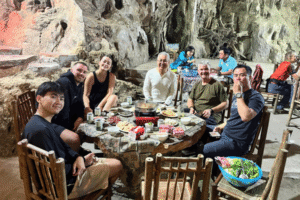 have dinner in me farmstay in cao bang with looptrails