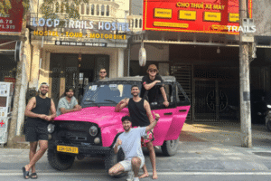 start a trip by jeep from looptrails hostel