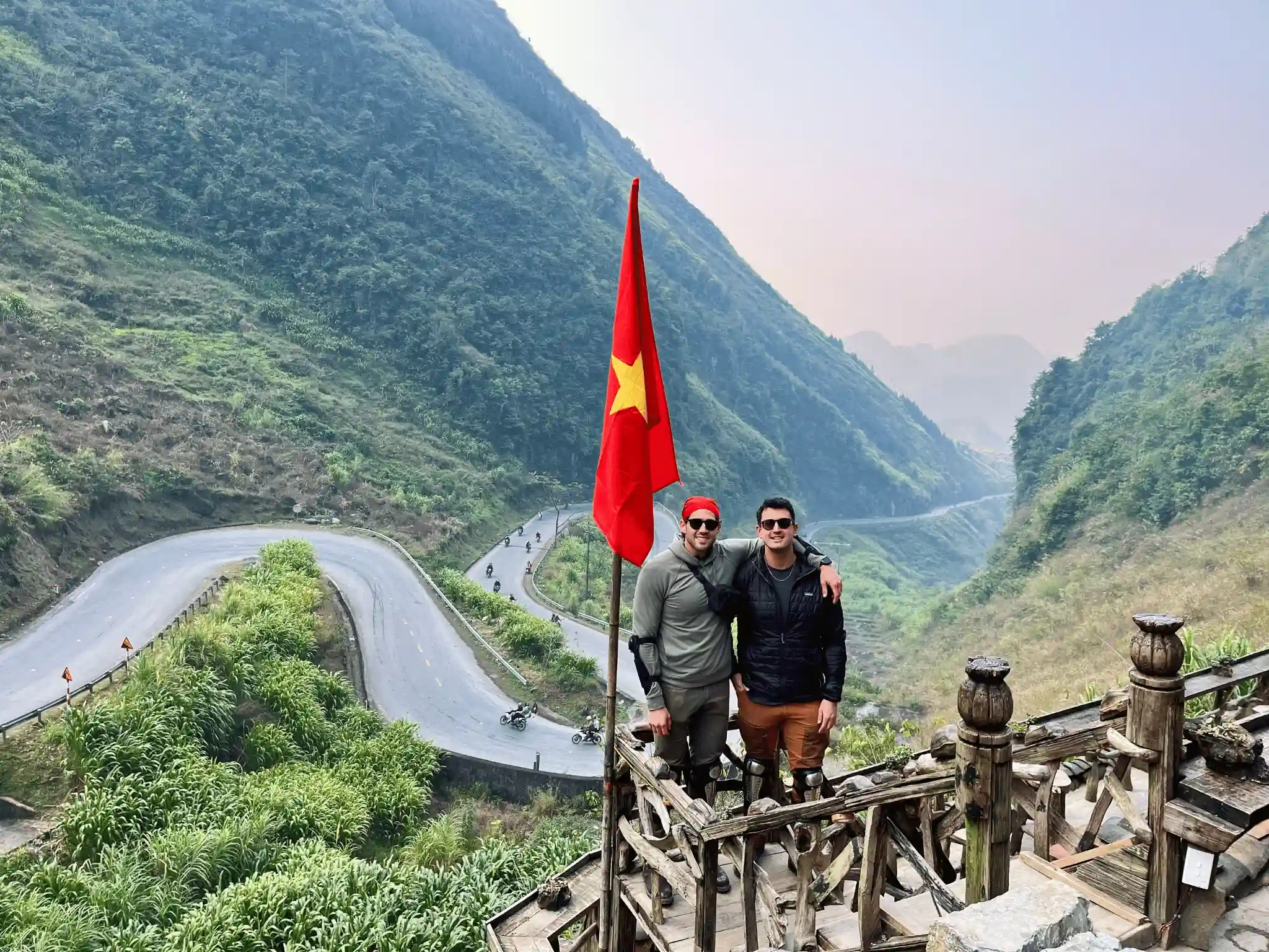 Tham Ma Pass switchbacks on the Ha Giang Loop — private jeep tour with Ha Giang by Jeep
