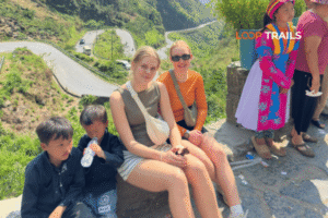 take photos in tham ma pass with looptrails Ha giang loop in one week
