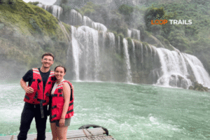 customers of looptrails in ban gioc waterfall