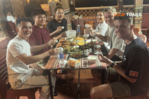 have dinner at homestay in dong van with looptrails