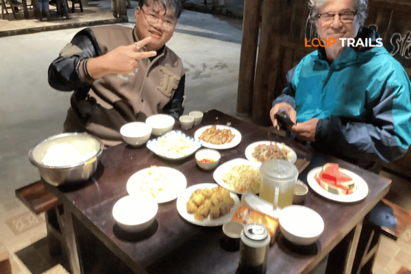 have dinner in me homestay, cao bang