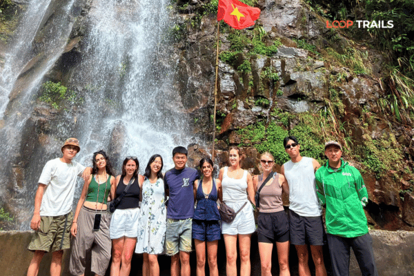 tourists of looptrails in thai an waterfall tourists of looptrails in thai an waterfall Vietnam for Adrenaline Seekers