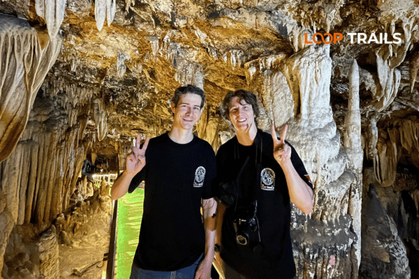 2 customers in lung khuy cave on ha giang loop