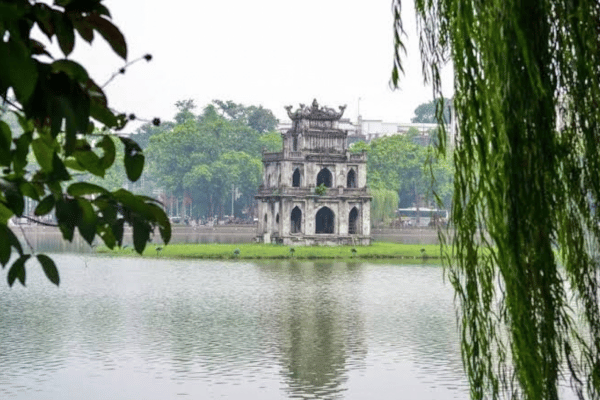 Hoan Kiem Lake in Hanoi at early morning