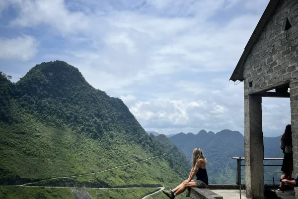 sitting and seeing the view of pass