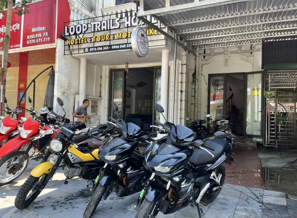 Ha Giang Motorbike Rental at loop trails hostel