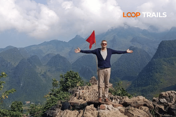 a customer standing at the rock