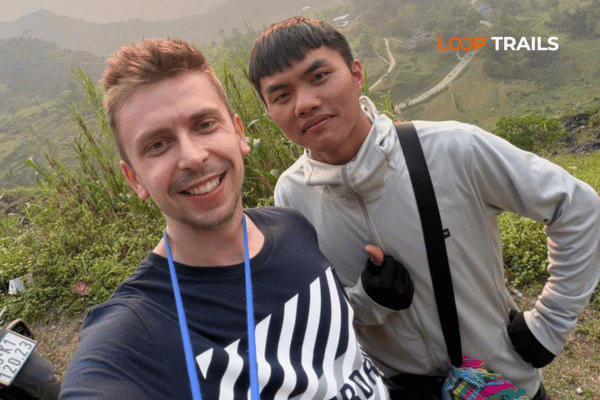 a tourist and an easy rider on ha giang loop