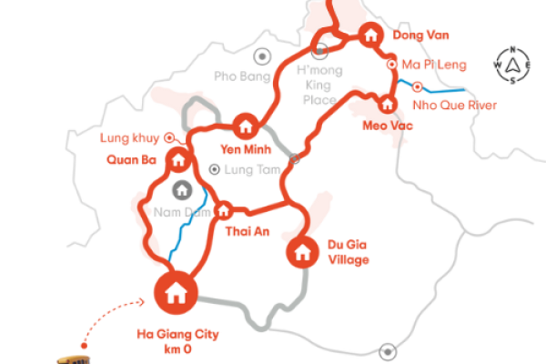 Ha Giang Loop map 4 days 3 night route ha giang loop faq