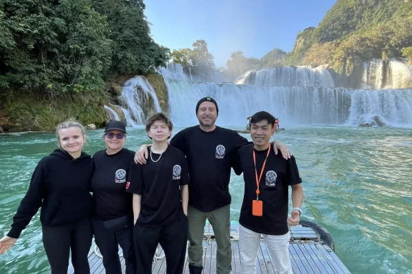 ban gioc waterfall on the tour ha giang cao bang 5d4n with loop trails