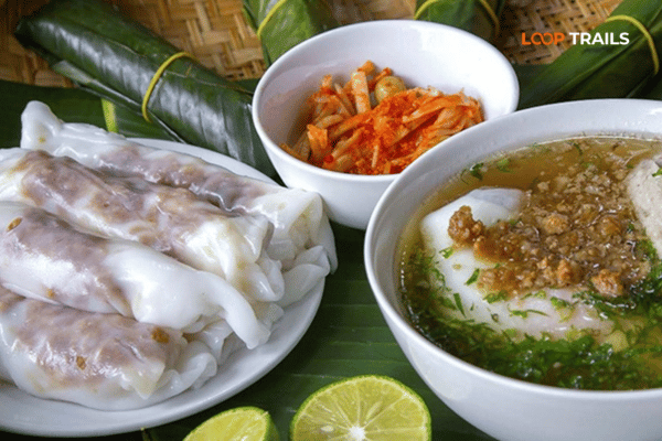 banh cuon cao bang with pork