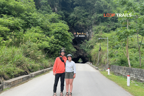 customers of looptrails visit a cave in cao bang