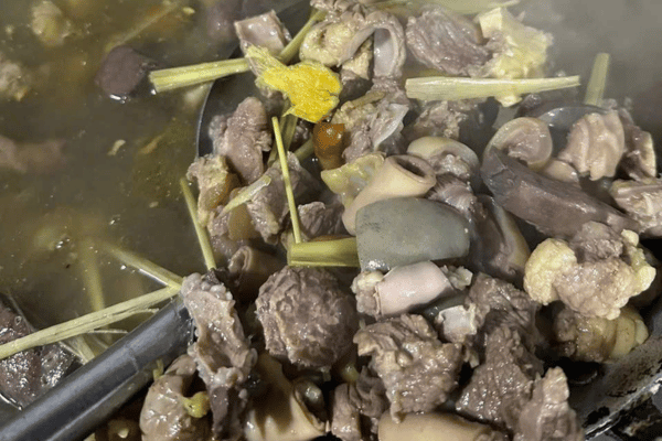 Bowl of Thang Co at Dong Van Sunday market Ha Giang