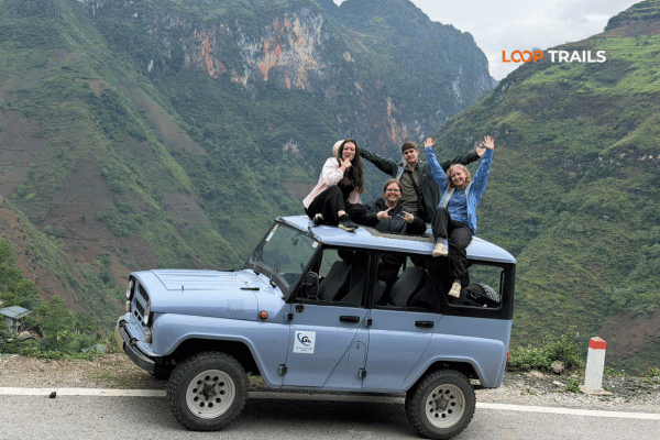 ha giang loop by jeep in ma pi leng pass with looptrails