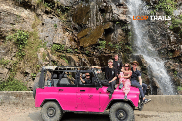 ha giang loop by jeep in thai an waterfall