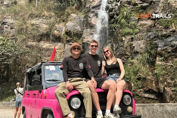 ha giang loop by jeep in thai an waterfall