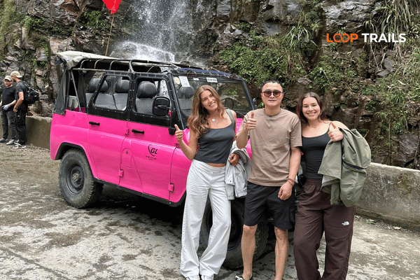 ha giang loop by jeep in thai an waterfall