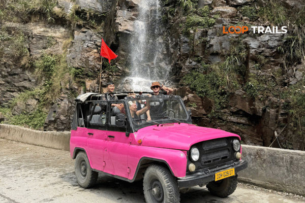 ha giang loop by jeep in thai an waterfall