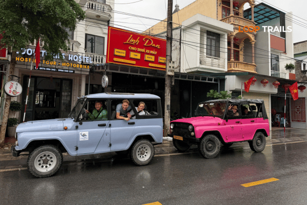 ha giang loop by jeep with kids from looptrails hostel in ha giang city