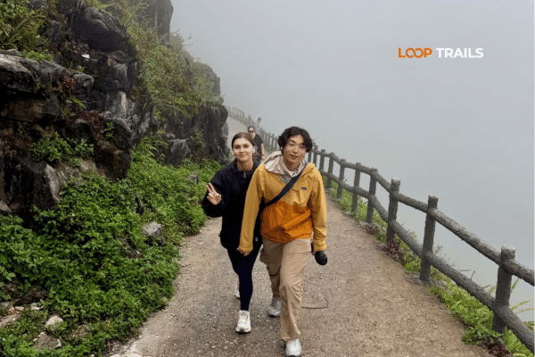 ha giang loop in humid day with looptrails