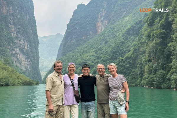 ha giang loop with loop trails in nho que river