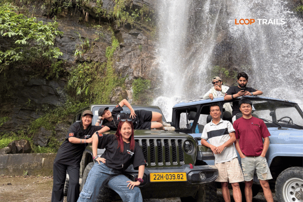 ha giang loop with looptrails by jeep in thai an waterfall