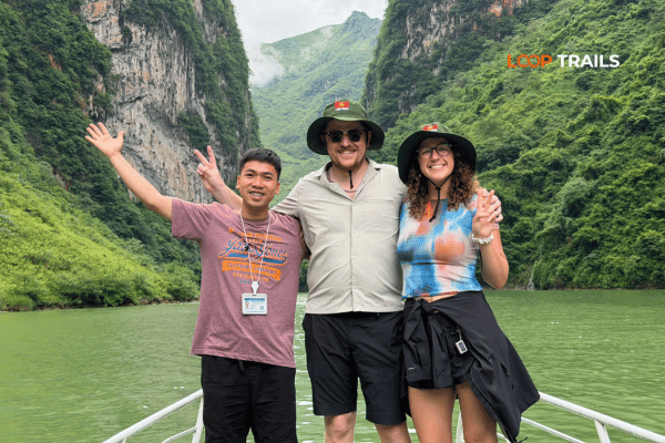 ha giang loop with looptrails in nho que river boat trip