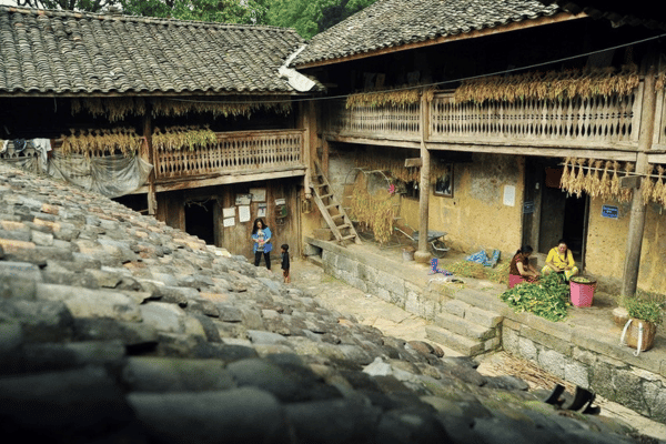 Pao's House traditional Hmong wooden house Sung La valley Ha Giang