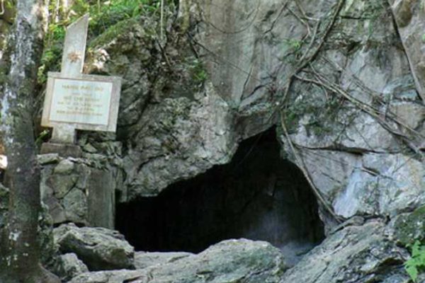 Coc Bo Cave entrance Pac Bo Cao Bang Ho Chi Minh historical site
