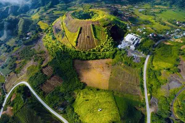 Volcanic lava cave in the Dak Nong UNESCO Global Geopark, Vietnam