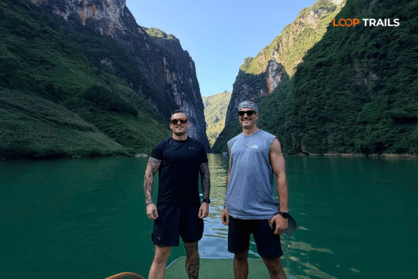 nho que river boat trip with tu san view