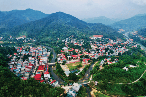 Bao Lac town Cao Bang province northern Vietnam aerial view Bao Lac Travel Guide