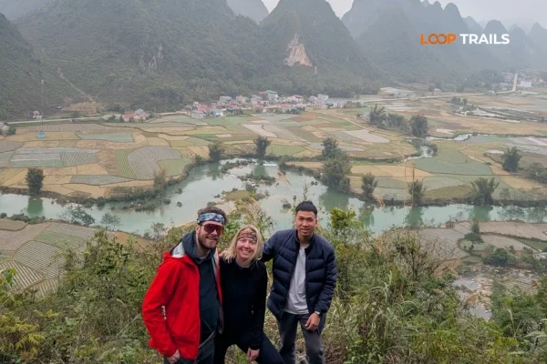 phi pha view point at ngoc con, cao bang