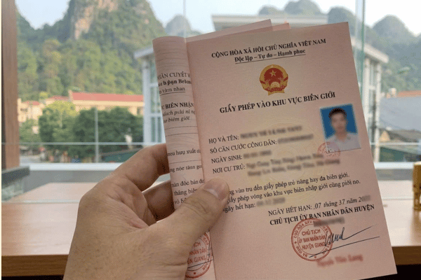 Ha Giang border area travel permit issued to a foreign visitor Ha Giang Border Permit 2026