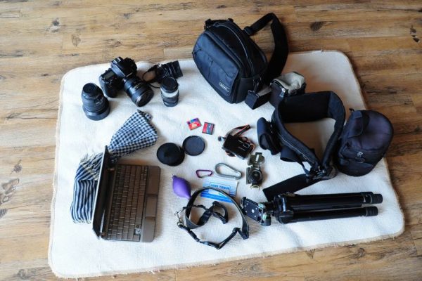 Action camera setup for capturing Ha Giang Loop motorbike journey