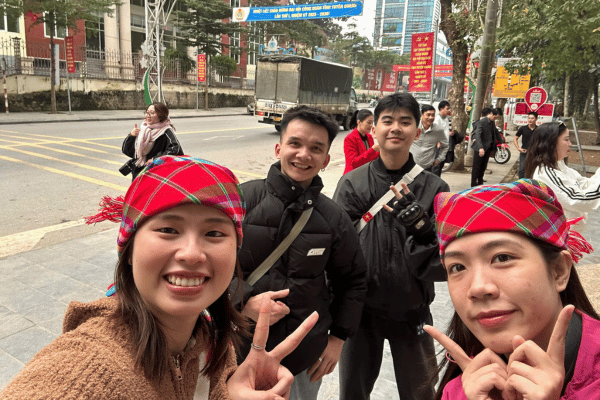started a trip from ha giang city with 2 easy riders