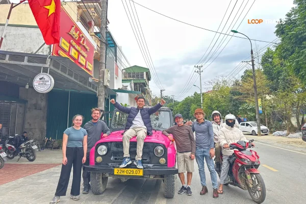 Ha Giang jeep tour mountain road fuel logistics