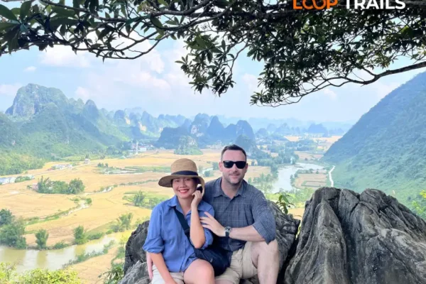 Ngoc con valley view at phi pha viewpoint on ha giang cao bang tour with loop trails tours ha giang