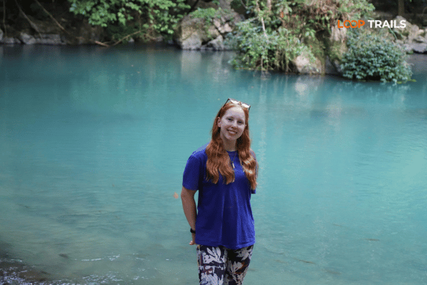 tourist of looptrails in lenin stream in cao bang