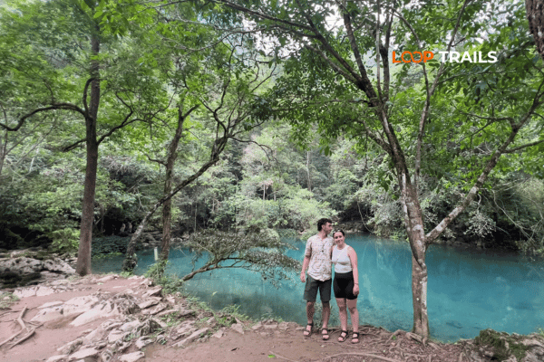 tourists of looptrails in le nin stream in cao bang (2)