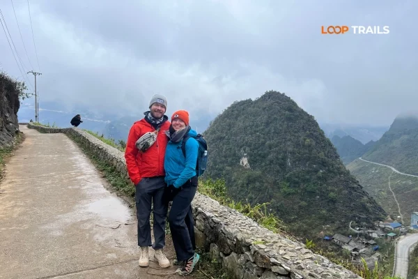 trekking to sky path in ha giang