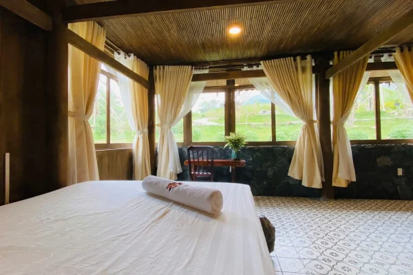 Traditional H'mong homestay near Quan Ba with rice terraces in Ha Giang